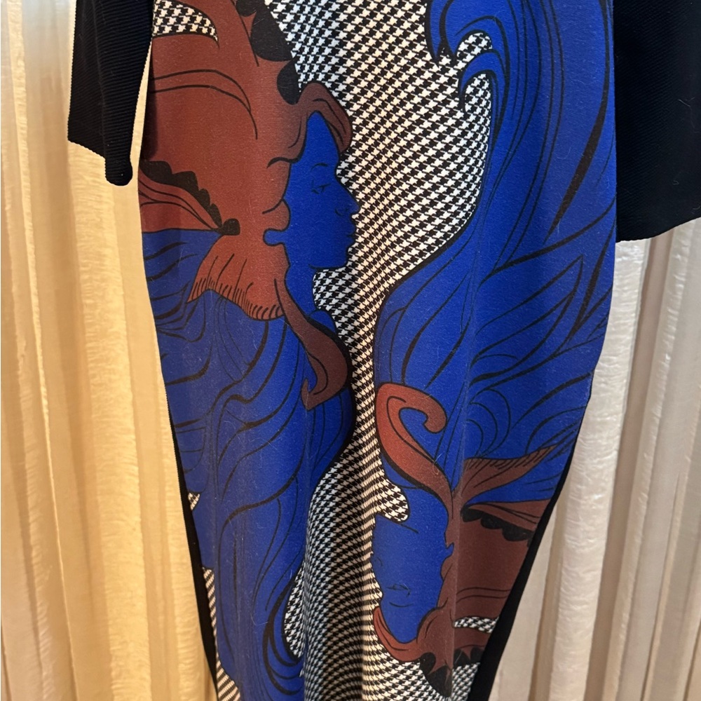 Elegant Blue and Brown Maxi Dress, Elegant style, size Medium - Picture 6 of 16